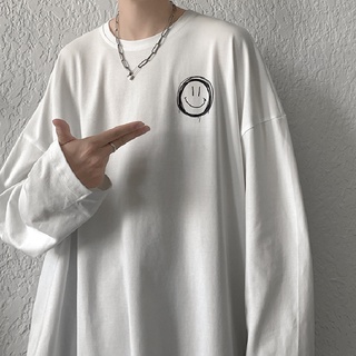 Áo thun nam size M-5XL tay dài dáng rộng thời trang mùa đông phong cách Hàn Quốc