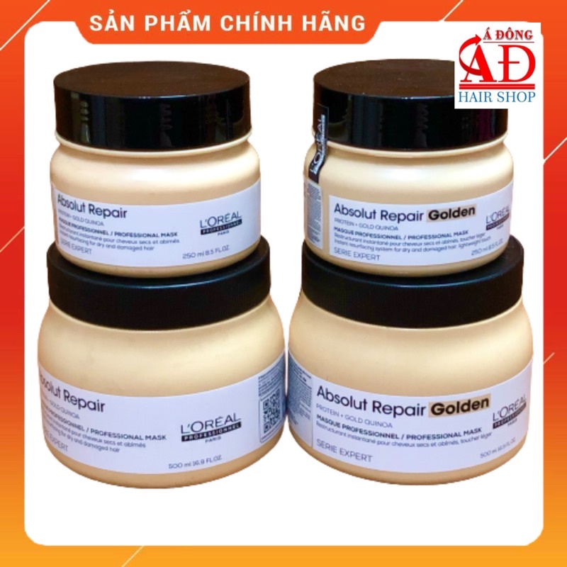[LOREAL] HẤP DẦU NHŨ VÀNG PHỤC HỒI TÓC HƯ TỔN L'ORÉAL GOLD ABSOLUT REPAIR "GOLDEN" MASK