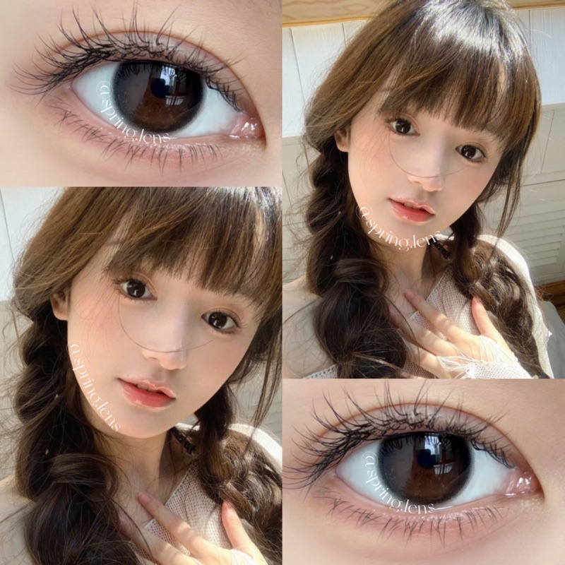 Kính áp tròng đen thuần SOFF BLACK trong trẻo tự nhiên giãn nhẹ 1 tháng | Spring Lens