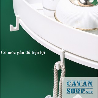 01 KỆ GÓC ĐA NĂNG KÈM 3 MÓC TREO ĐỒ TRONG PHÒNG TẮM, NHÀ BẾP SIÊU TIỆN DỤNG GD231-KNTGOC-3Moc 💖 💖 💖