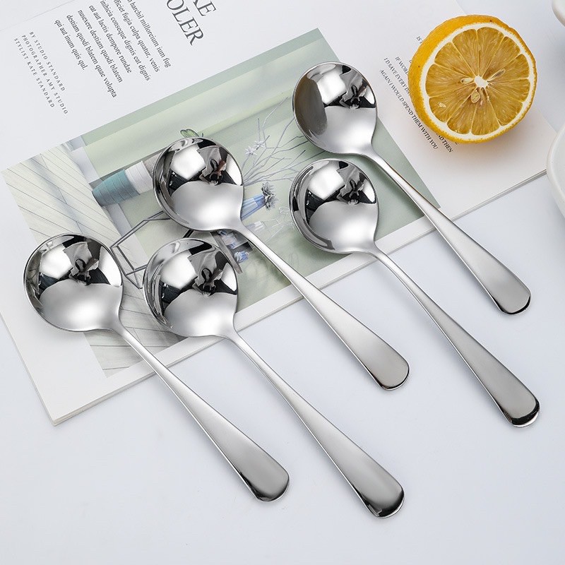 Thìa ăn cơm inox 304 đầu tròn Cao cấp M44