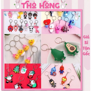 Móc Khóa Cute - Móc Khóa Gấu Bông Nhiều Hình Dễ Thương Thỏ Hồng Móc Khóa Rẻ Đẹp - Thỏ Hồng VPP