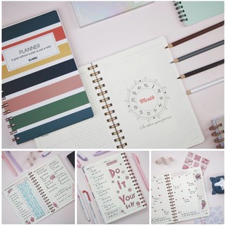 KLONG - Sổ lò xo kép Study Planner A5 / B6 🐻🌸 có 2 phiên bản 100 ngày và trọn năm 365 ngày - Klong MS: 944 - 945 - 946