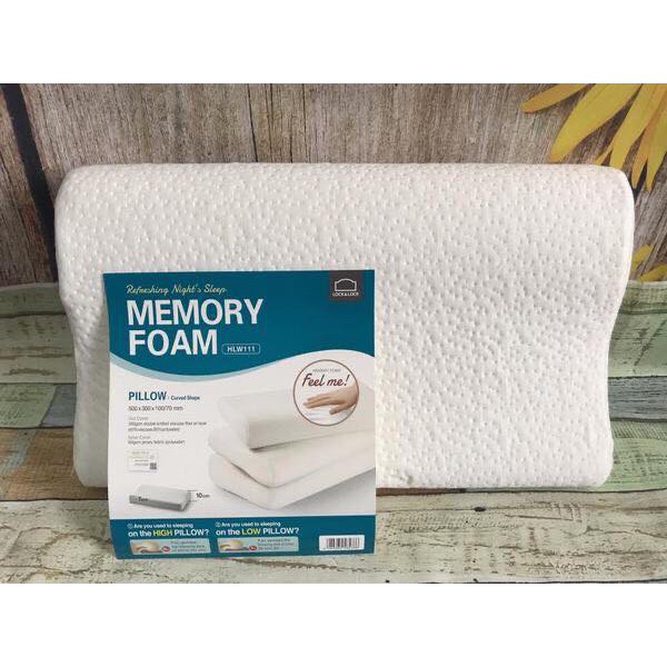 Gối memory foam 50D hình Cong Lock&Lock HLW111 (50 x 30 cm) tốt cho cột sống - K-MALL