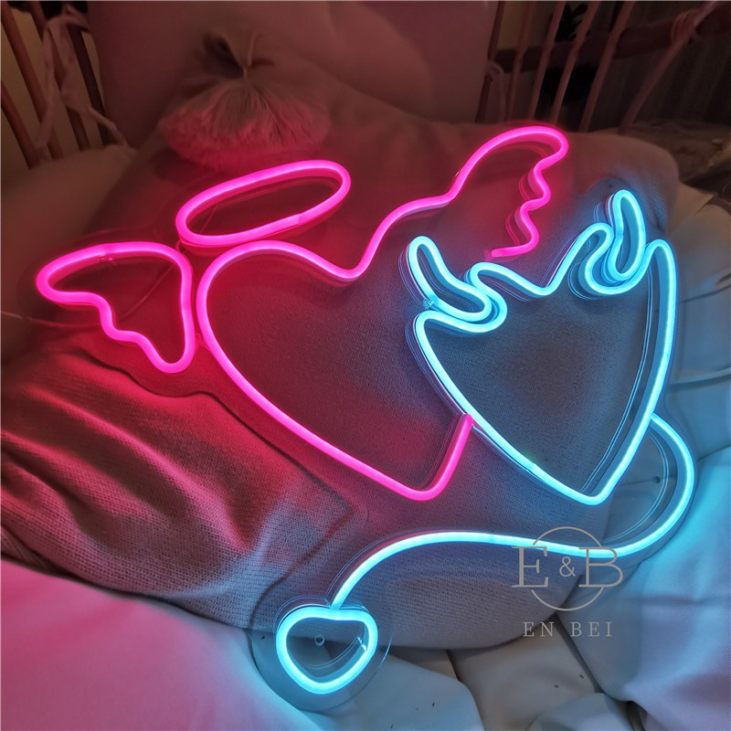 Đèn Trang Trí Led Neon Sign Thiên Thần Và Ác Quỷ