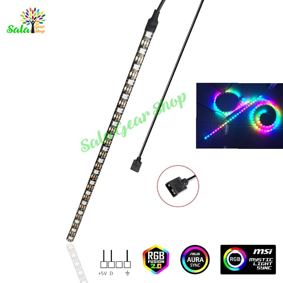 Dây Led RGB 5V 3Pin dài 40cm, 1m , Sync main ,Hub led 5V 3Pin ,Trang ...