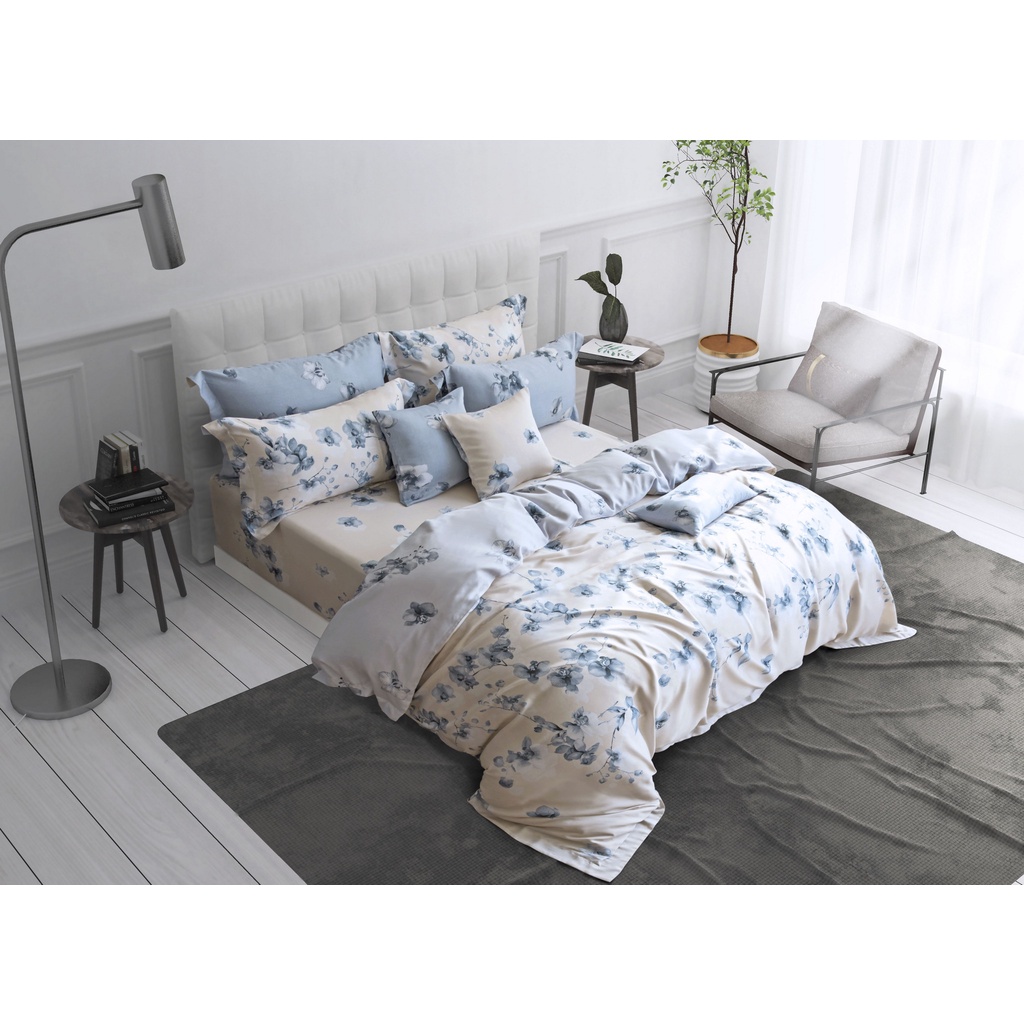 Ảnh Bộ Ga và kèm Vỏ Chăn Akemi Tencel Modal Ardent Sebelas, gồm 6 món (Super King/King/Queen) 2