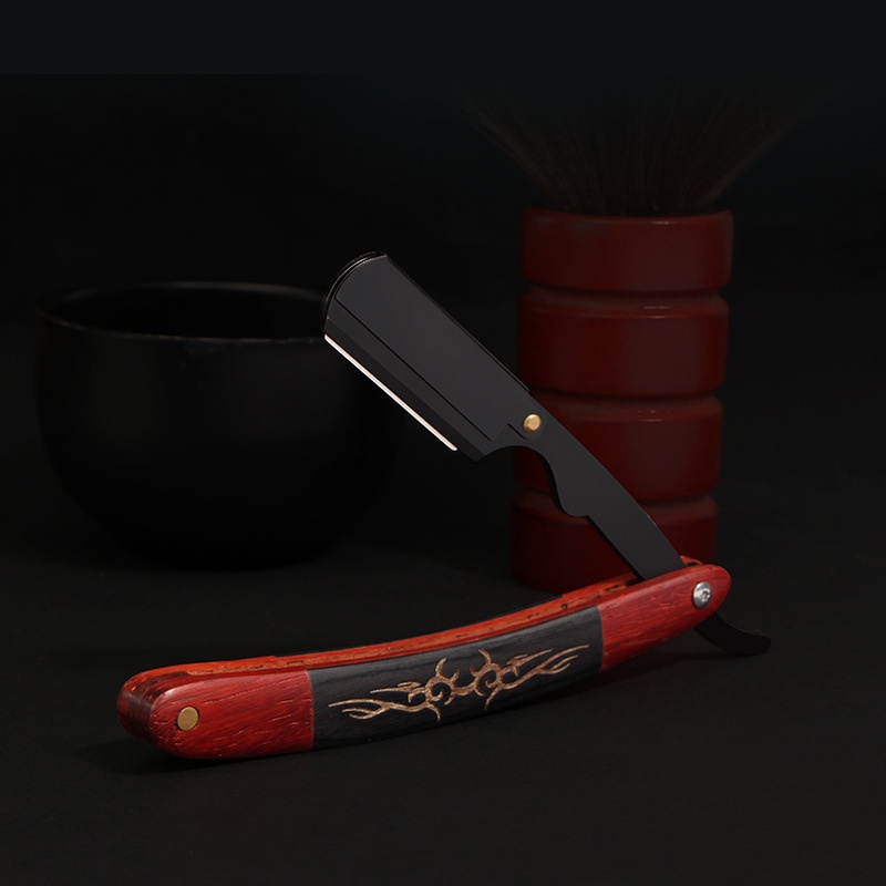 Dao cạo râu barber razor đỏ đen cao cấp | Shopee Việt Nam