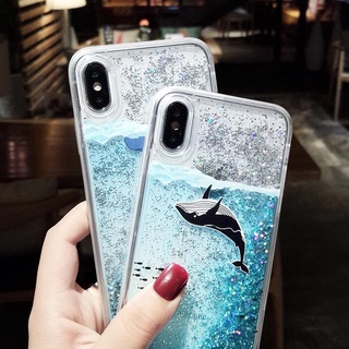 Ốp điện thoại tpu silicon kim tuyến nước in hoạt hình cho iPhone X XS xr XSMAX 11 12 13 MINI PRO MAX