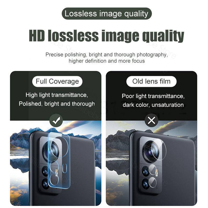 1-2 Chiếc Kính Cường Lực Ống Kính Cho Xiaomi Mi 12 12X 12S Bảo Vệ Camera Cho Mi 12 12s Pro Siêu Chống Trầy Xước Camera Bảo Vệ Phim