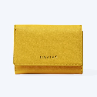 HEART3 GOLD HAVIAS ví gấp mini da Saffiano Ý cao cấp nhập khẩu 100%