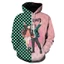 SY3 Anime Demon Slayer Áo Hoodie dài tay Áo dáng rộng Nezuko Kimetsu no Yaiba Áo Hoodie Plus SIze YS3