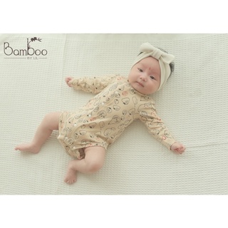 Bộ Body Chip Little Love Sơ Sinh Dài Tay Chất Liệu Bamboo 0-3m Và 3-6m