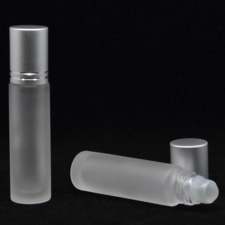 Chai Rỗng Chiết Nước Hoa Thủy Tinh Phủ Mờ 10mL Dạng Bi Lăn Siêu Xinh Nắp Vàng hoặc Bạc