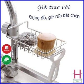 Giá Treo Vòi Đựng Đồ INOX Để Đồ Giẻ Rửa Chén Bát { H }