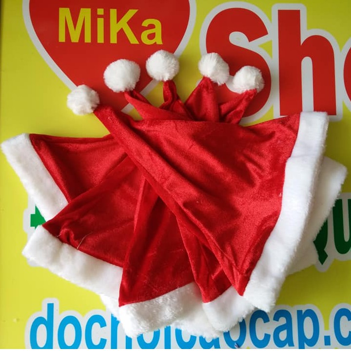 5 Mũ Noel nhung trơn