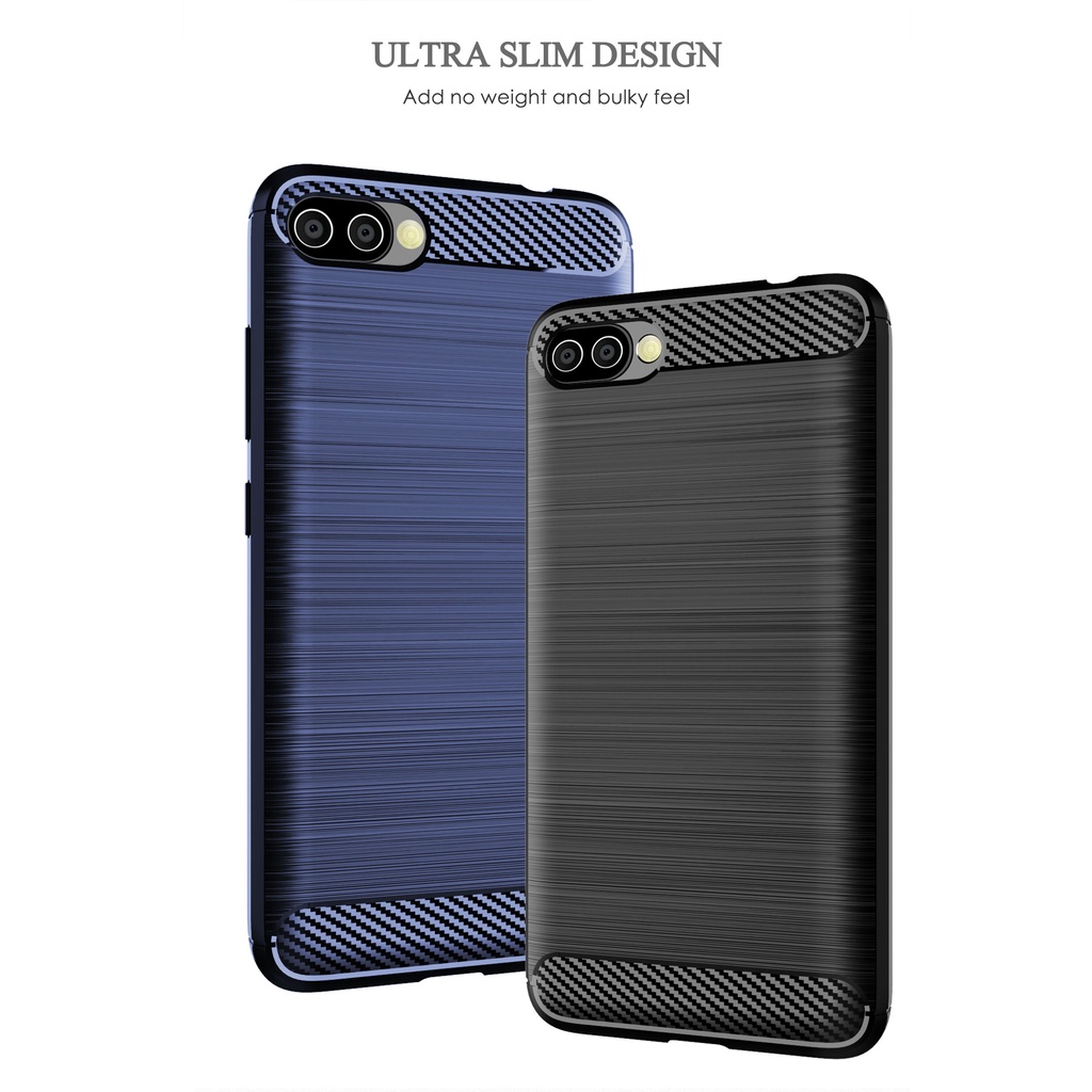 Sọc chải sợi Carbon ASUS ZenFone 4 Max Plus ZE554KL ZC554KL Vỏ điện thoại tpu silicon mềm Vỏ bảo vệ chống sốc