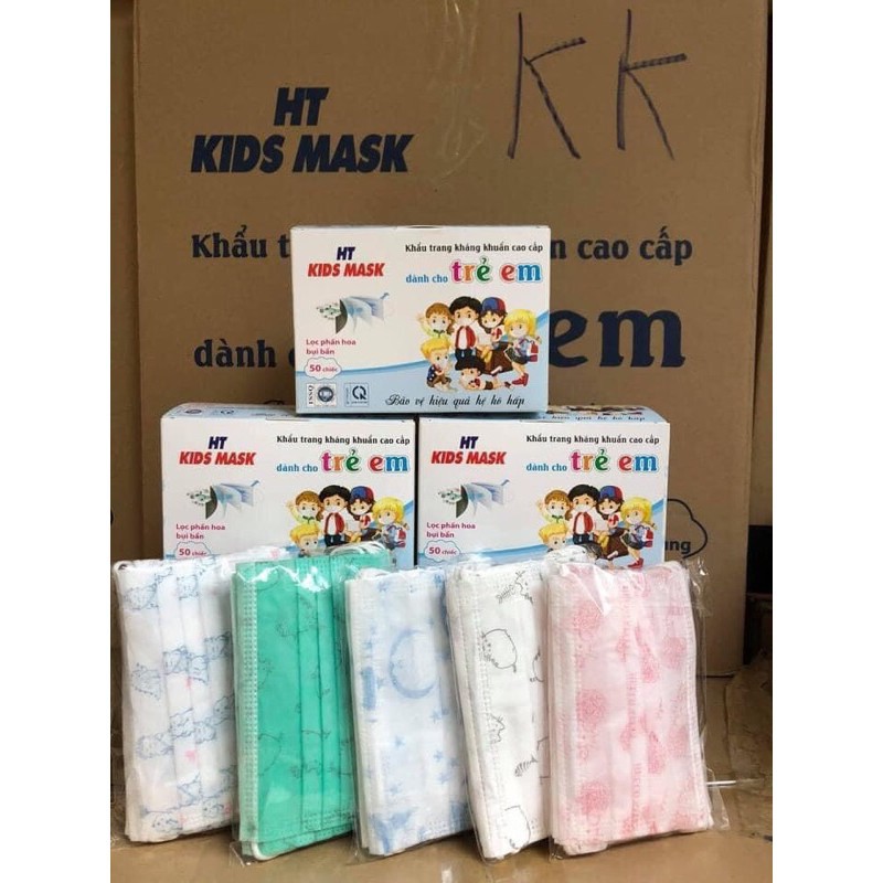Hộp 50 Khẩu Trang Y TẾ BÉ, Dành Cho Bé, Khẩu Trang Em Bé
