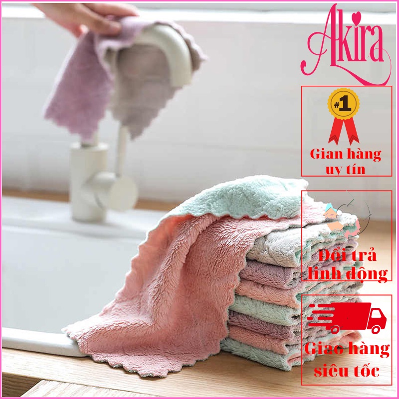 Khăn lau bếp đa năng 2 mặt siêu thấm (lau bếp, bát đĩa, bàn ghế...) chống dính dầu mỡ hai mặt