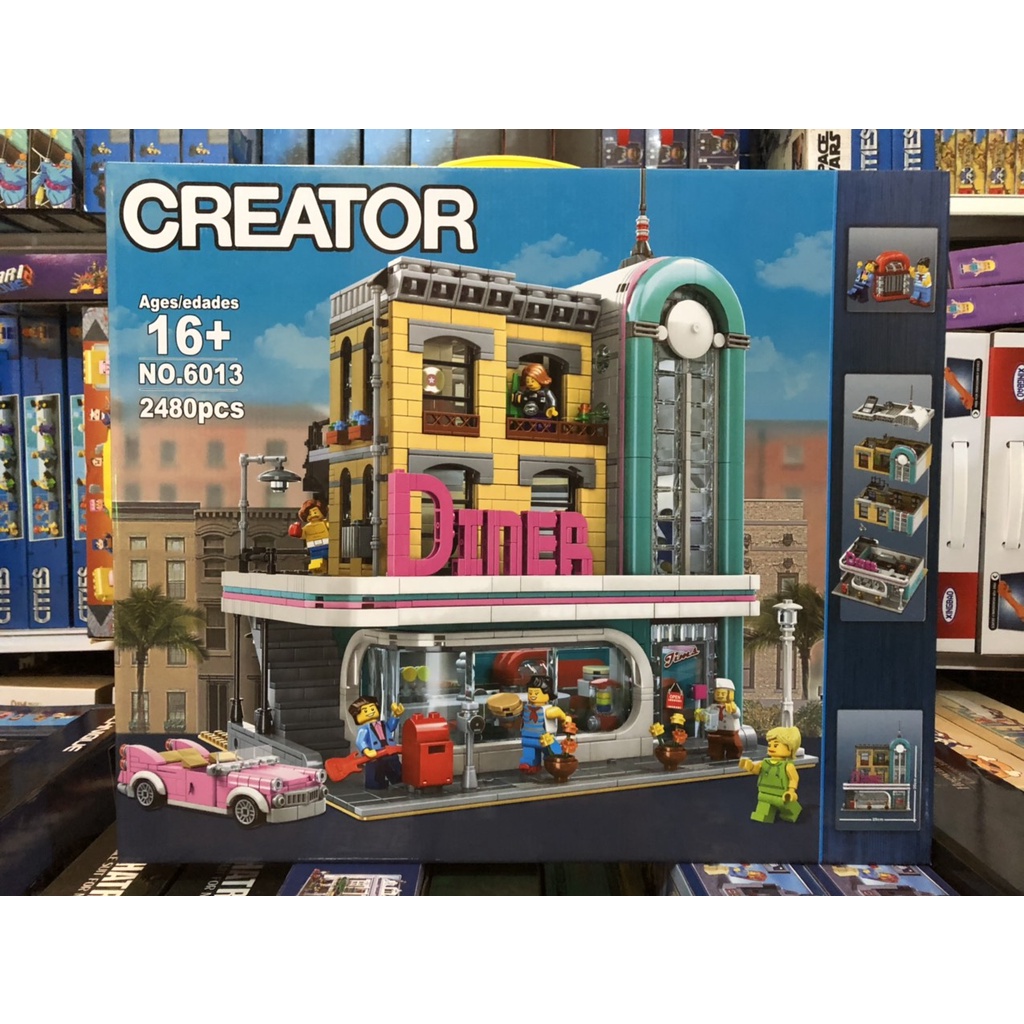 Modular LeJi 6013 ( Mô Hình Nhà Hàng Ăn Tối Dưới Phố 2480 Mảnh