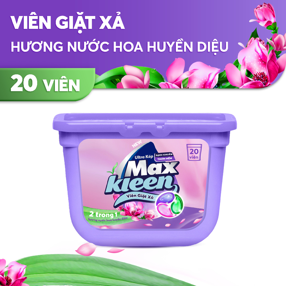 Ảnh Hộp Viên Giặt Xả MaxKleen Hương Nước Hoa Huyền Diệu 300g (20 Viên) 3