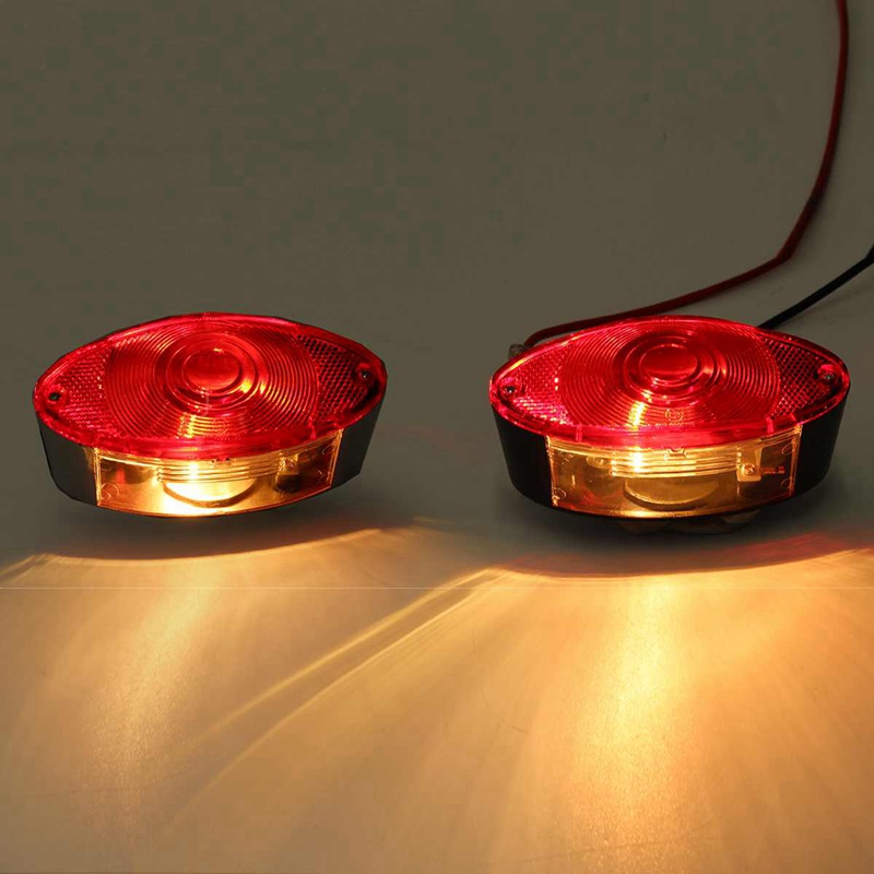 Chrome 12V 15 LED Xe Máy Phanh Dừng Chạy Đuôi Đèn LED Phía Sau Motocross Moto ATV Bụi Bẩn Xe Đạp Cho Chopper