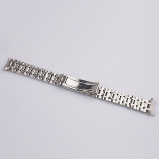 Vòng tay đeo tay cổ điển màu bạc cong 19mm cho Seiko 6139-6012 6139-6010