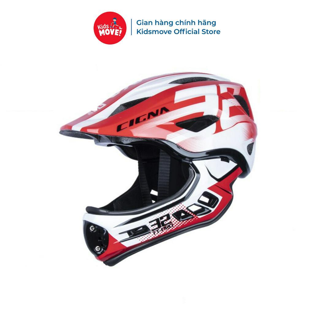 Mũ bảo hiểm Fullface cho bé Cigna TT32 Pro, siêu nhẹ, 2 trong 1, dáng thể thao, điều chỉnh vòng đầu