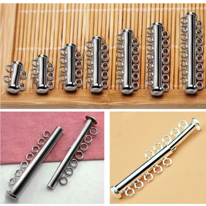 Jenniferab End Caps Thanh trượt Khóa vít cho trang sức Làm vòng cổ Vòng tay