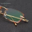 Kính cận khoan không viền titanium đính đá piterson TTD04