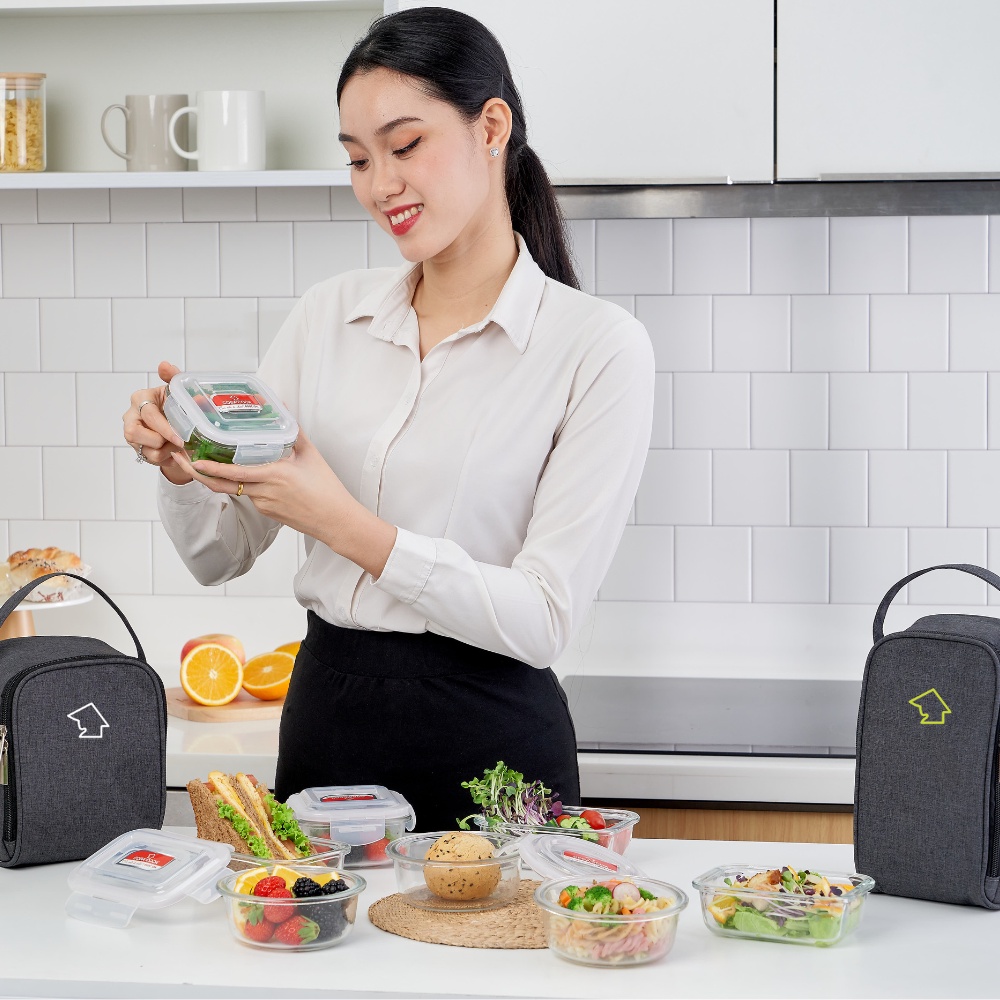 Ảnh Túi Giữ Nhiệt COBACOOK Hộp Lớn Với 1 Khóa Kéo Và Lớp Bạc Giữ Nhiệt-CBB 4