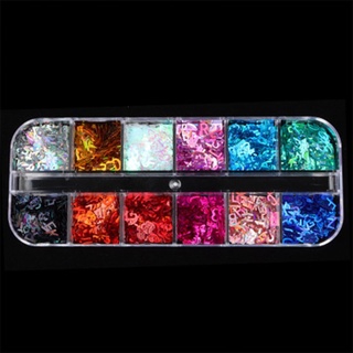 Kra Nail Art 3D Neon Sắc Tố Lát Huỳnh Quang Kim Sa Lấp Lánh Trang Trí Epoxy Làm Đầy