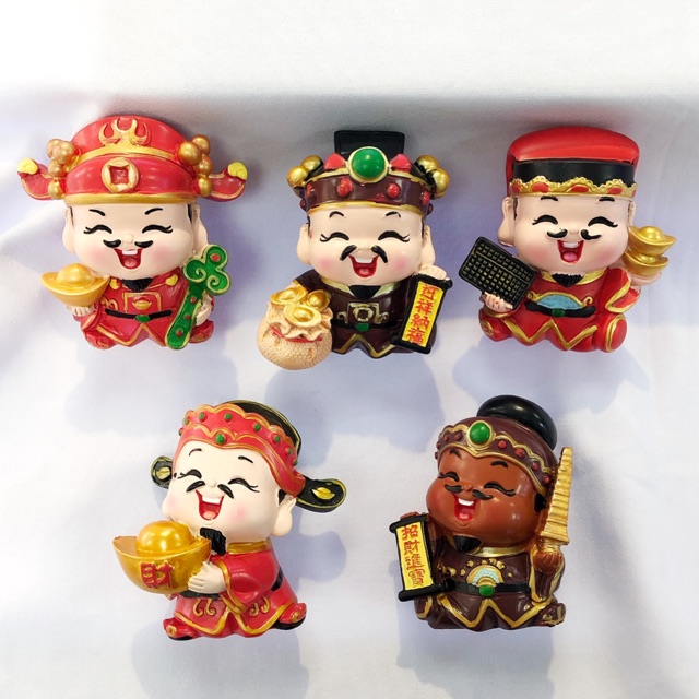 Bộ Ngũ lộ thần tài- Năm thần tài may mắn chibi - Tượng chibi thần ...