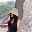 THEGIRL8B Mũ Rơm Nữ Có Thể Gập Lại Màu Trơn Ngọt Ngào Thanh Lịch Tấm Che Nắng Mới Mũ Đi Biển