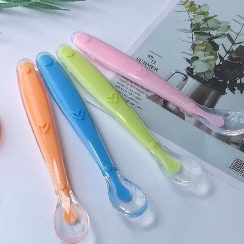 Thìa silicon siêu mềm cho bé ăn dặm chính hãng babu bảo vệ lợi nướu cho bé mesocshop