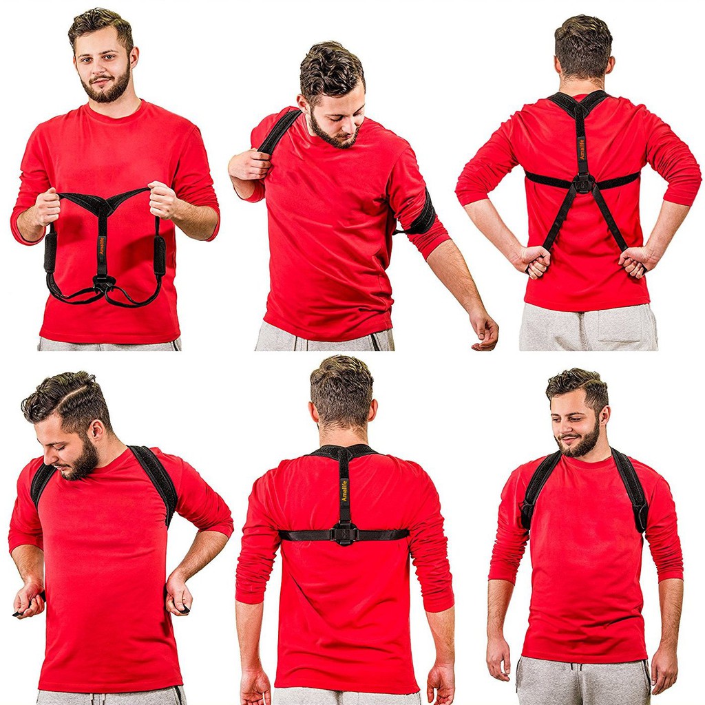 Ảnh Đai Chống Gù Lưng Chính Hãng Amalife Ama01 Tặng Kèm 2 Miếng Đệm Lót Điều Chỉnh Phần Lưng Hoàn Hảo 3