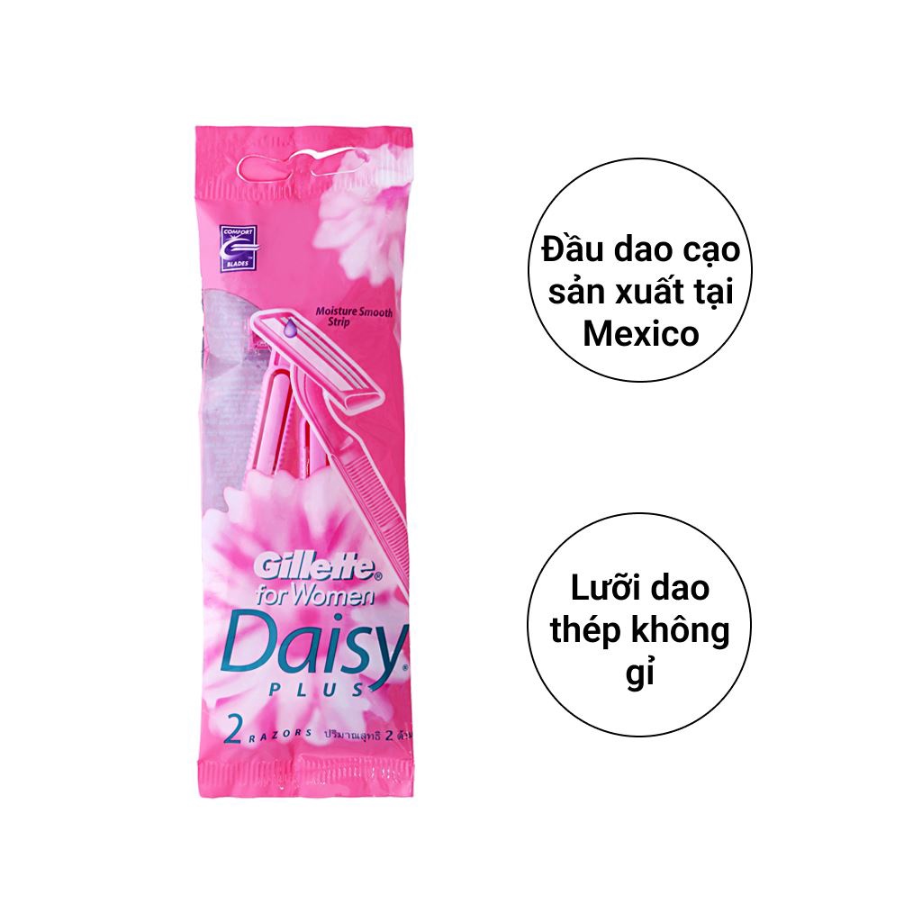 Bộ 2 cây dao cạo cho nữ 2 lưỡi Gillette Daisy Plus 2 lưỡi | Shopee Việt Nam