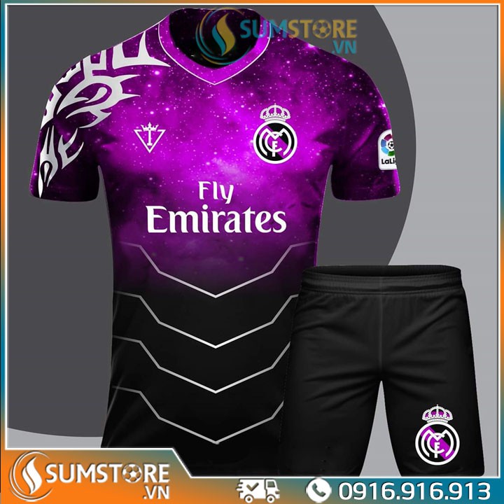 Quần Áo Bóng Đá Real Madrid Galaxy Tím S03 - Đồ Đá Banh Thể Thao Nam Nữ Mới  Đẹp | Shopee Việt Nam