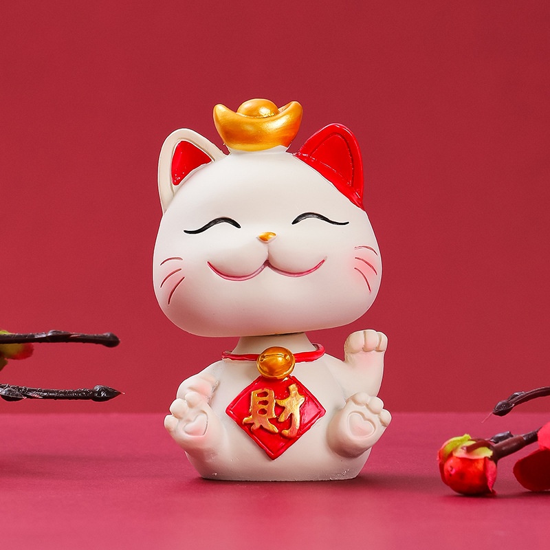 Decor mèo thần tài tách set, trang trí taplo ô tô vô cùng đáng yêu ,  hoặc để bàn làm việc có tặng kèm sáp thơm