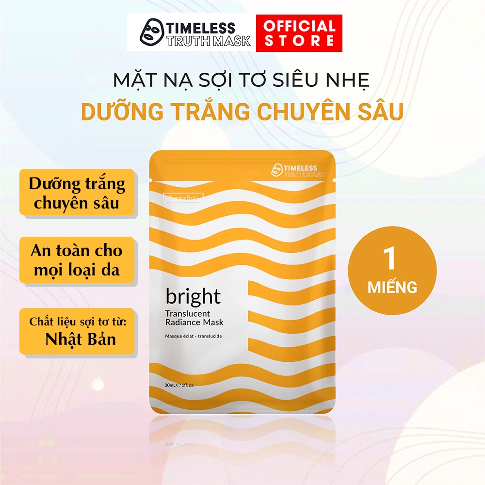 Ảnh Mặt nạ sợi tơ siêu nhẹ làm trắng da, bổ sung collagen Timeless Truth Mask Superfine Bright (30ml/miếng) 1