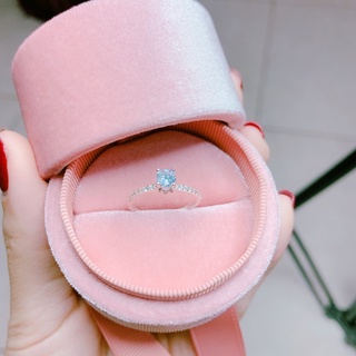 nhẫn đá nhỏ xinh dáng cao bạc ta nguyên chất - Bạc LOPA