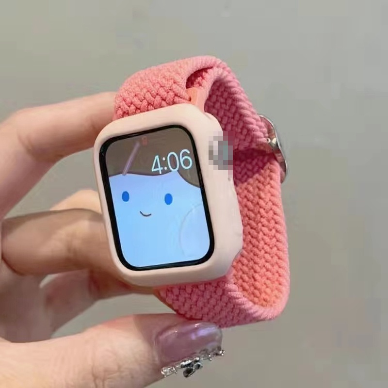 Dây Đeo Cho Apple Watch 46MM Ban Nhạc Series 11 10 9 Ultra 3 Ultra 3 2 8 SE 7 6 41mm 45mm 40mm 44mm 49mm Nylon Co Giãn Bện Vòng Tay solo Vòng Tay Cho iWatch Serie 5 4 Ban Nhạc