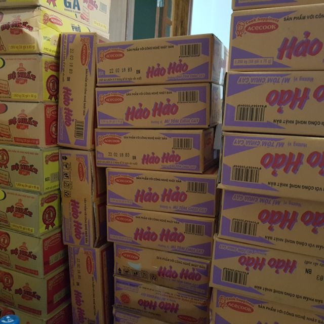 THÙNG MÌ TÔM CHUA CAY HẢO HẢO 30 GÓI | Shopee Việt Nam