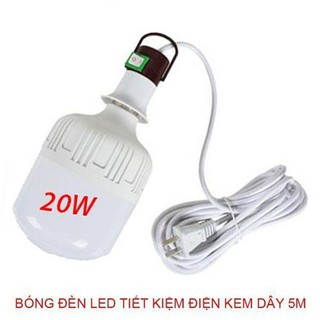 BÓNG ĐÈN LED 15W SIÊU TIẾT KIỆM ĐIỆN KÈM DÂY DÀI 3M (CÓ CÔNG TẮC AN TOÀN)