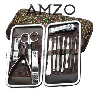AMZO_BỘ DỤNG CỤ BẤM MÓNG TAY 12 MÓN - BỘ CẮT, BẤM DŨA MÓNG TAY - SÉT DỤNG CỤ LÀM MÓNG CAO CẤP.