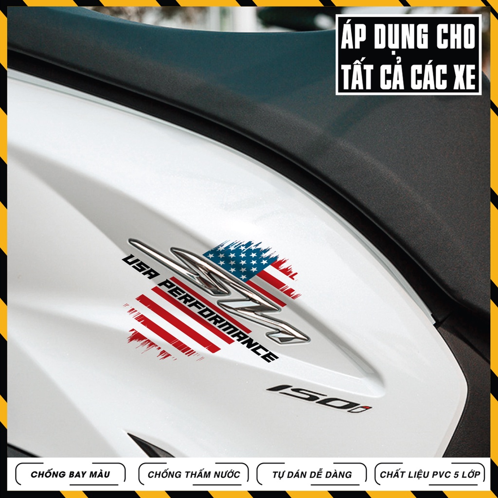 Tem Cờ Mỹ | DVT USA | Dán Đa Vị Trí Xe Máy, Xe Điện, Nón Bảo Hiểm ...