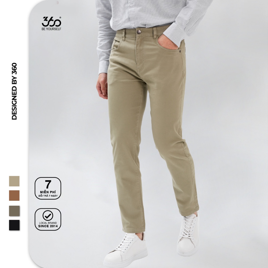 Quần kaki Nam thương hiệu 360 Boutique phong cách trẻ trung chất vải kaki cao cấp