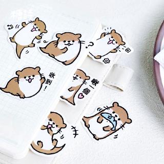Set 45 sticker tự làm hình rái cá dễ thương để trang trí lưu bút ...