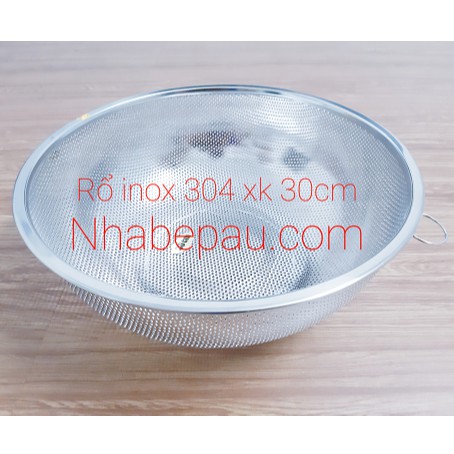Rổ Inox 304 cao cấp 30cm 18/8 xuất Nhật (có khoen treo, chân đứng ...