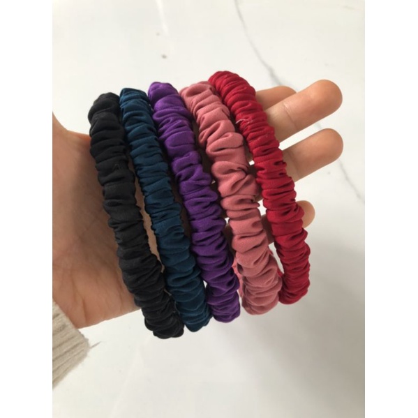 Băng đô tóc sợi 1,5cm vải lụa ngọctrai, băng đô tóc thời trang, phụ kiện thời trang, sỉ phụ kiện Khánh Huyền
